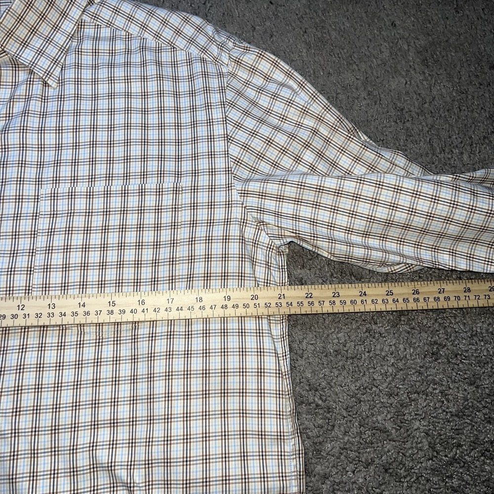 Ermenegildo Zegna Men's Plaid Button Down Long Sleeve Shirt Size Medium Gingham - Picture 5 of 6